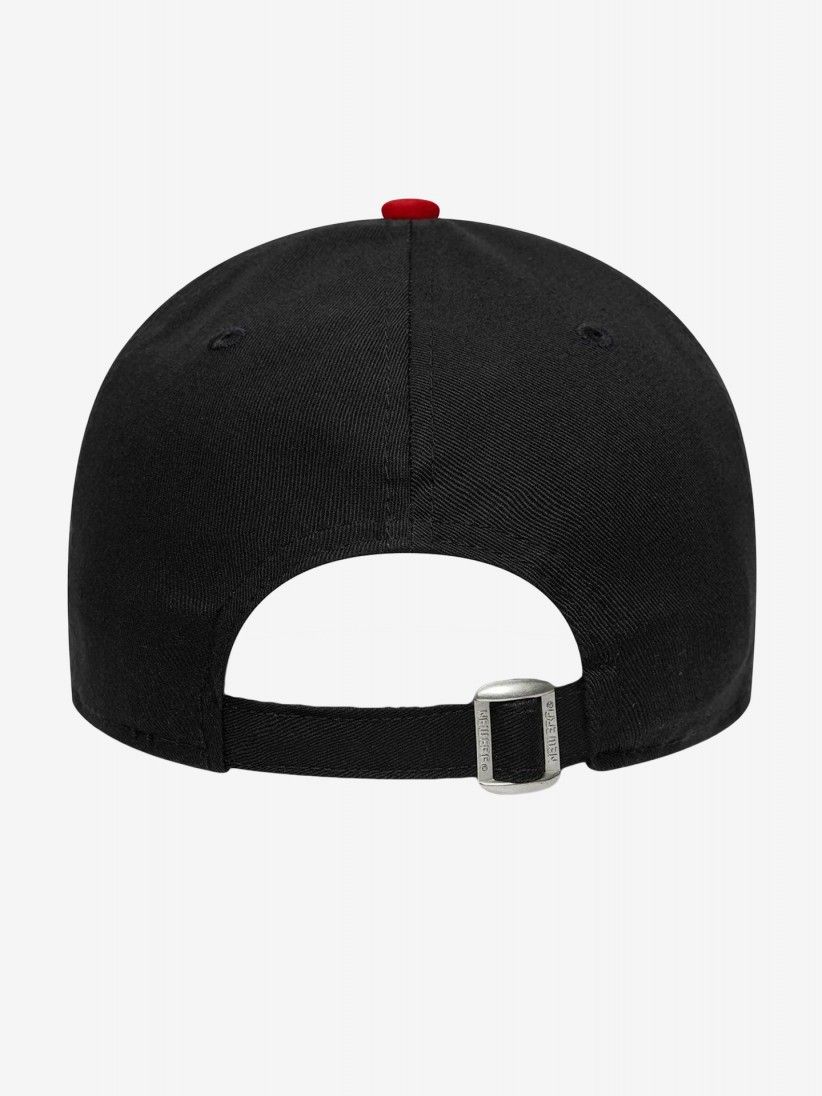 Bon New Era Chicago Bulls League Essential 9FORTY Preto e Vermelho