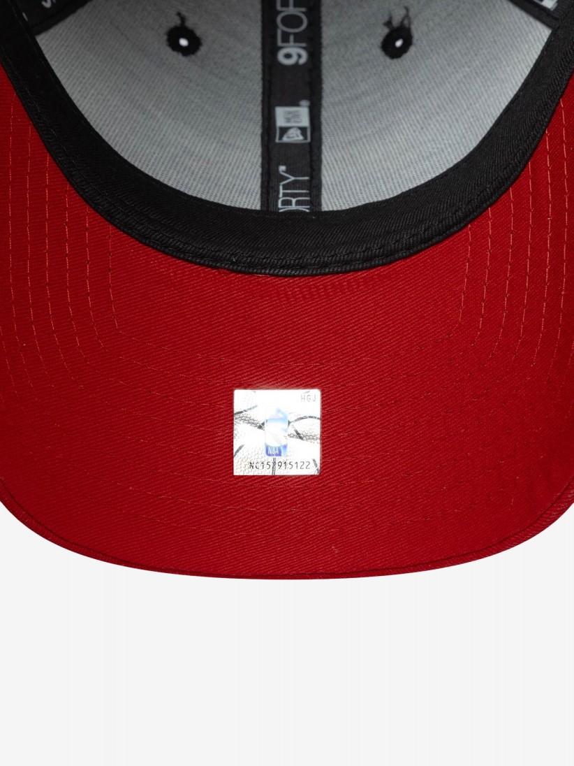 Bon New Era Chicago Bulls League Essential 9FORTY Preto e Vermelho