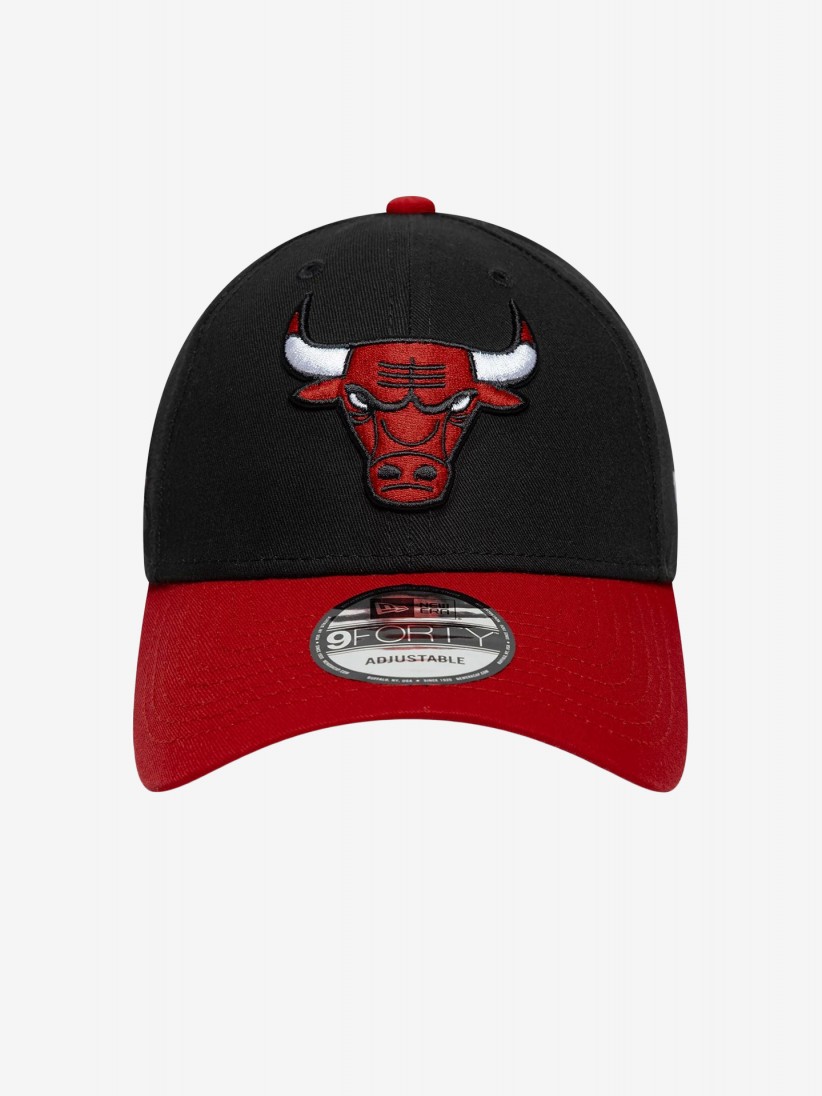 Bon New Era Chicago Bulls League Essential 9FORTY Preto e Vermelho