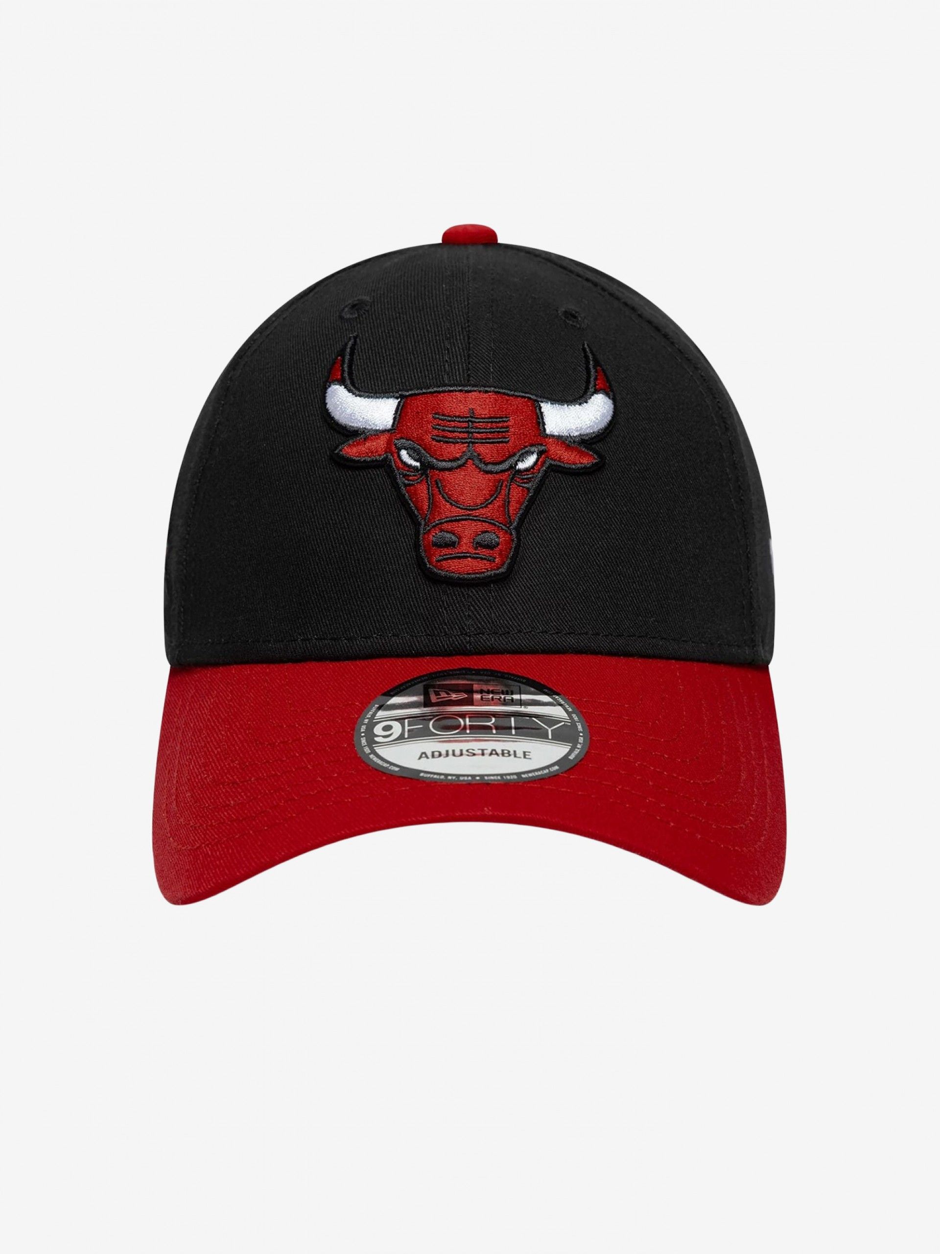 Boné New Era Chicago Bulls League Essential 9FORTY Preto e Vermelho