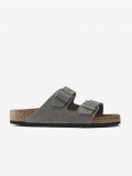 Chinelos Birkenstock Arizona Pele Nobuck Cinzentos