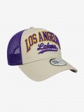 Bon New Era LA Lakers NBA E-Frame 9FORTY Trucker Bege e Roxo