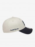Bon New Era New York Yankees Side Script 9FORTY Bege e Azul Marinho