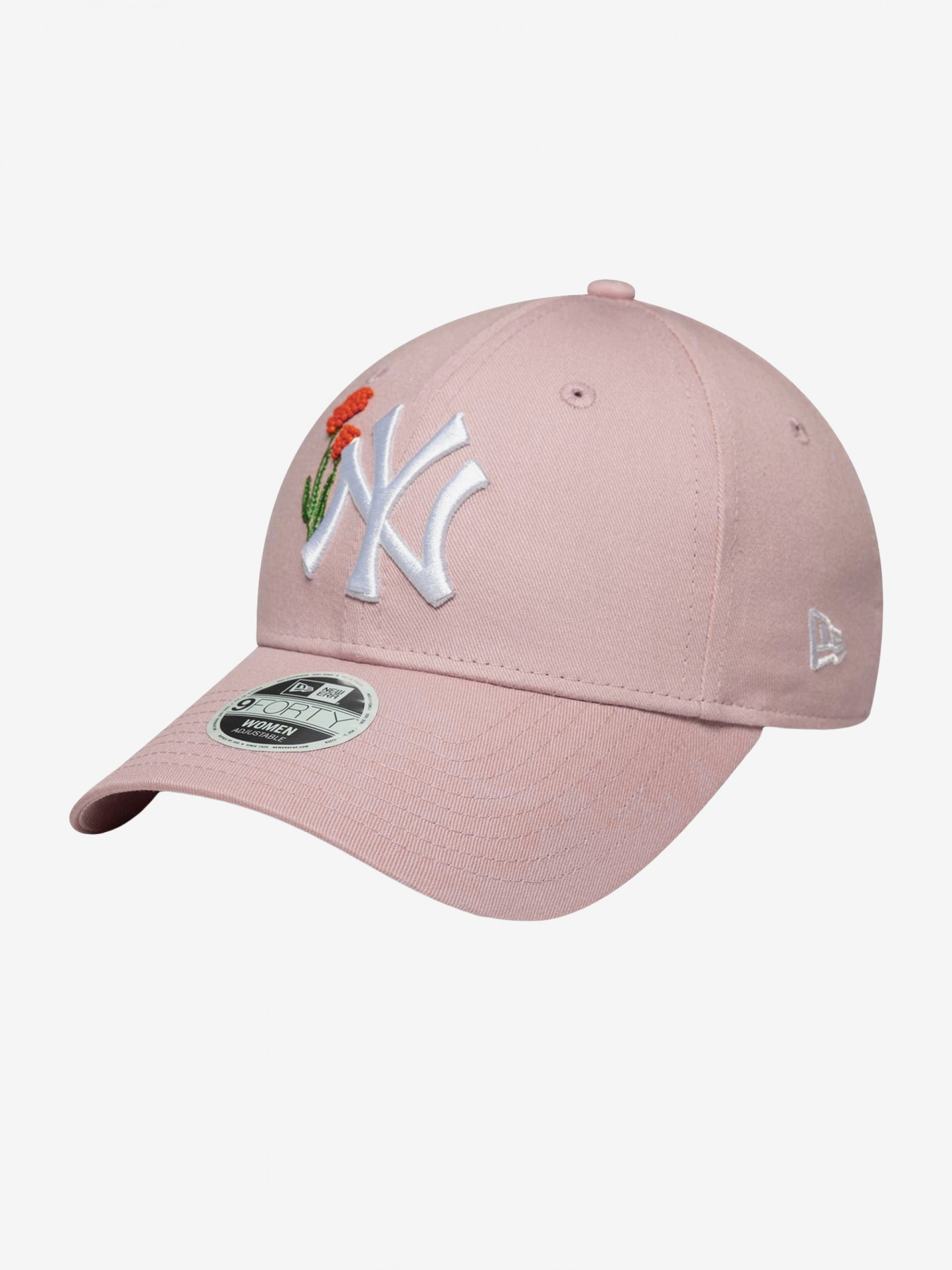 Boné New Era New York Yankees Beaded 9FORTY Rosa Para Mulher