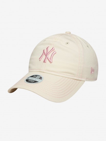 Bon New Era New York Yankees Contrast Stitch 9TWENTY Bege Para Mulher
