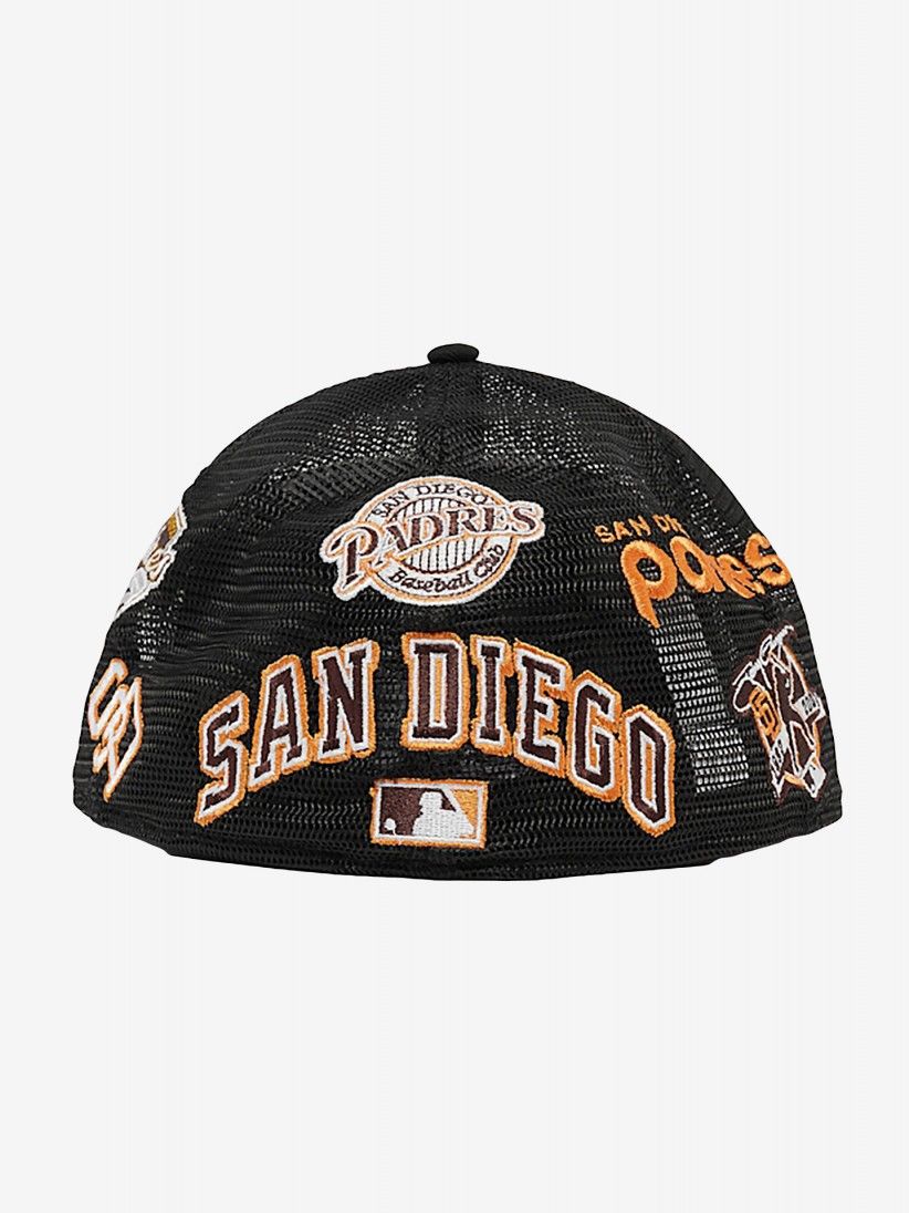 Bon New Era San Diego Padres AOP Mesh 59FIFTY Preto