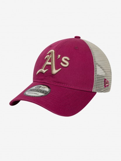 Gorra New Era Oakland Athletics Washed 9TWENTY Burdeos y Beige