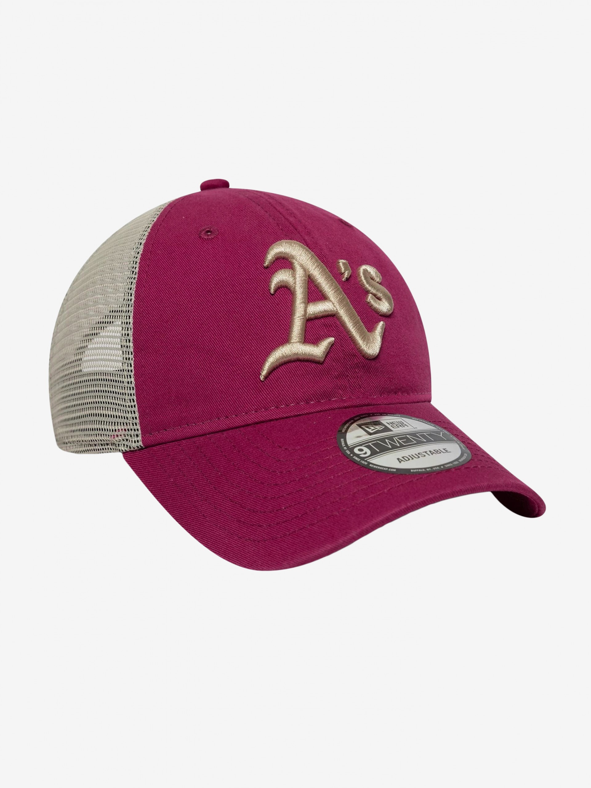 New Era Oakland Athletics Washed 9TWENTY Burgundy and Beige Cap