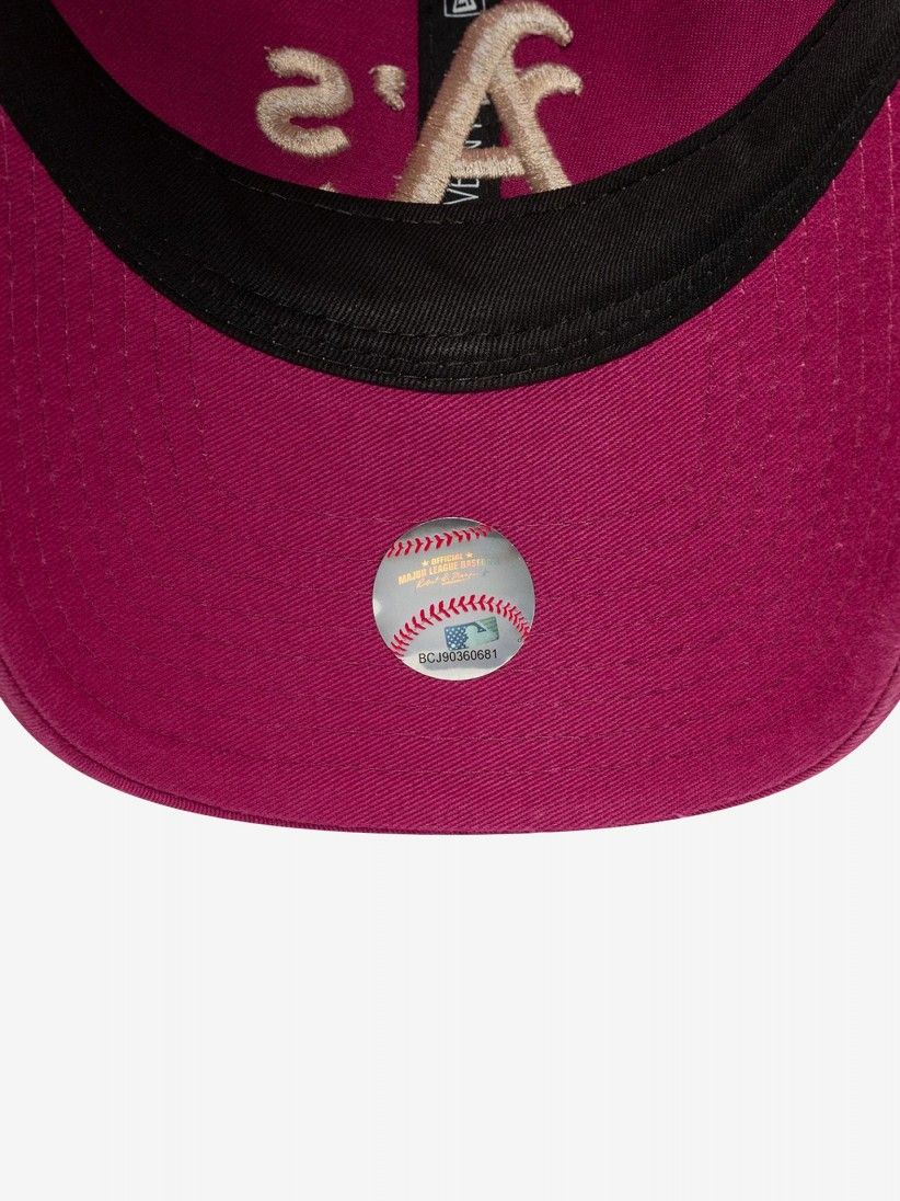 Bon New Era Oakland Athletics Washed 9TWENTY Bordeaux e Bege