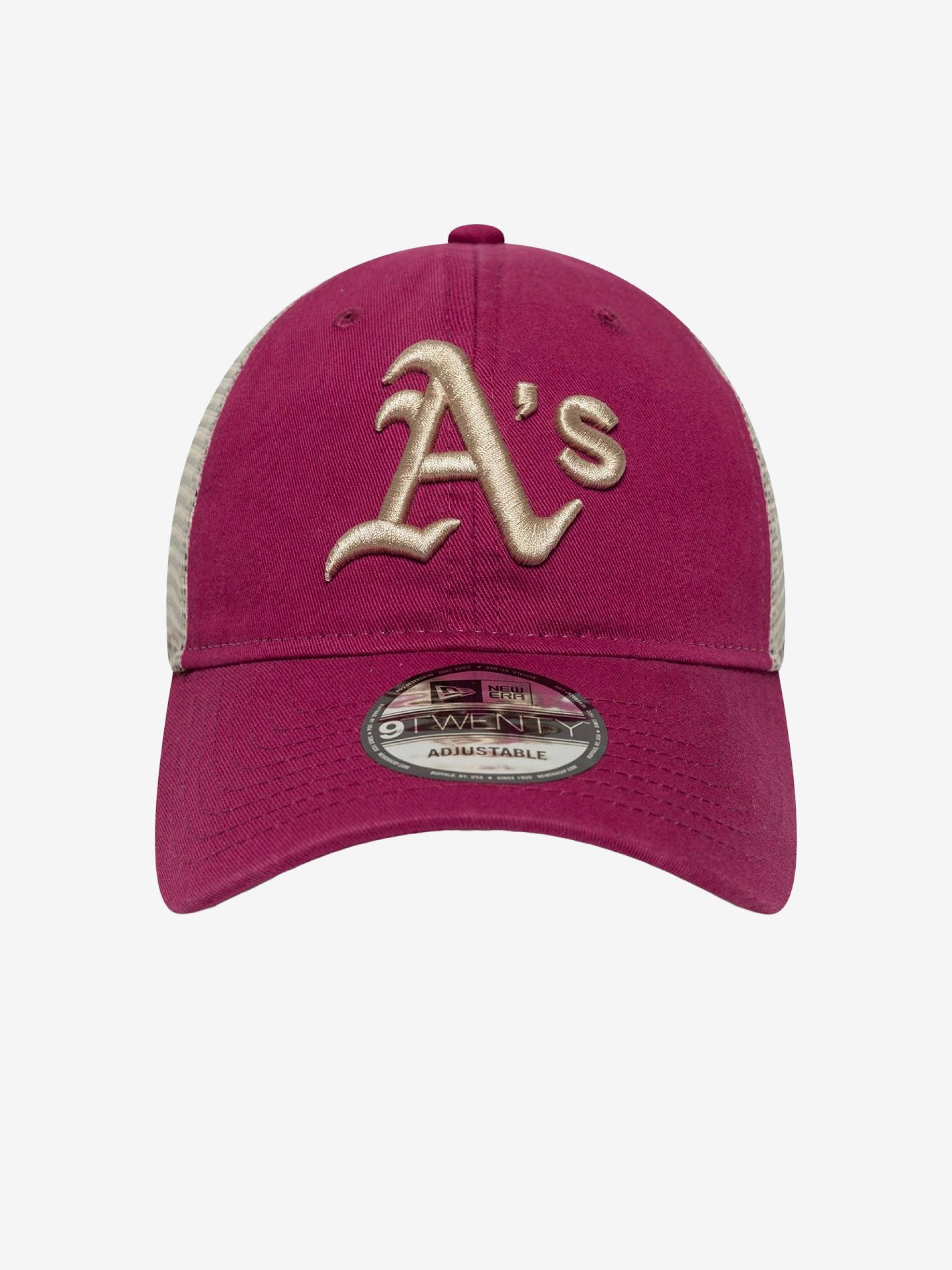 Gorra New Era Oakland Athletics Washed 9TWENTY Burdeos y Beige