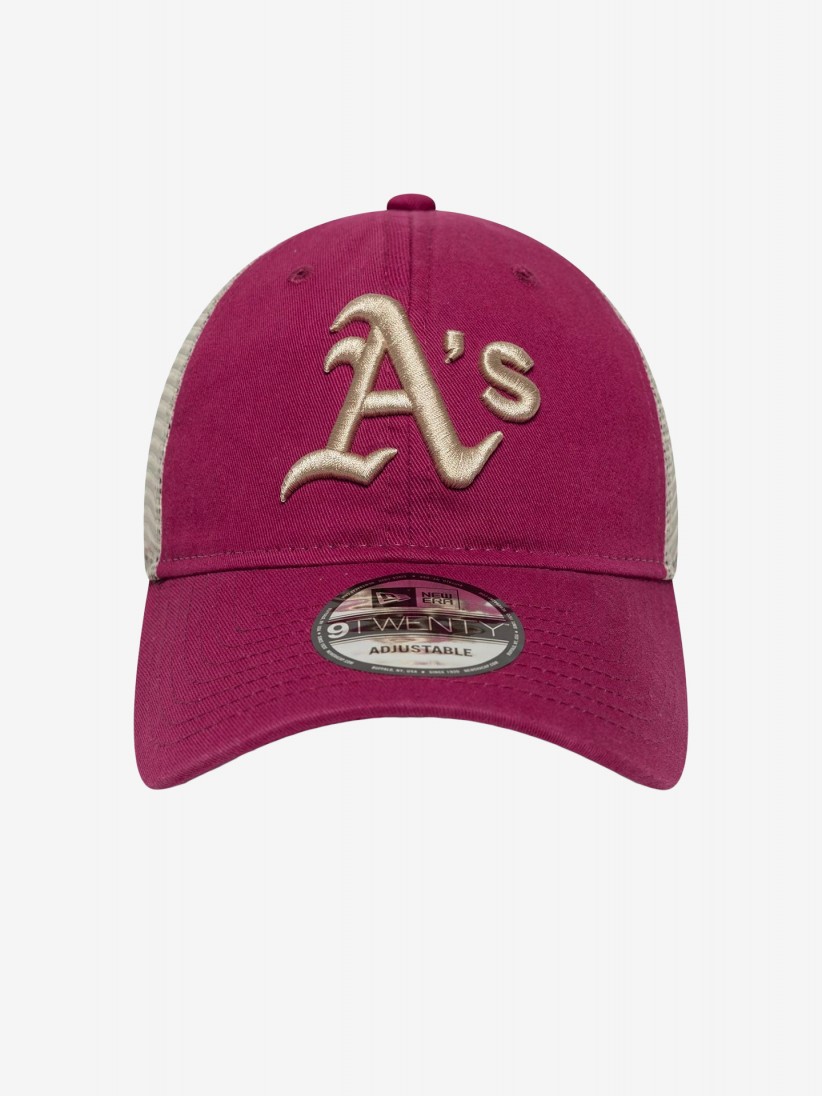 Bon New Era Oakland Athletics Washed 9TWENTY Bordeaux e Bege