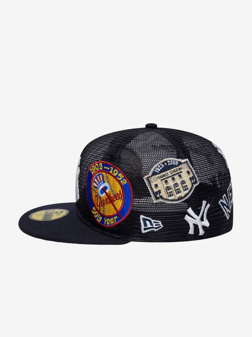 New Era New York Yankees AOP Mesh 59FIFTY Navy Blue Cap
