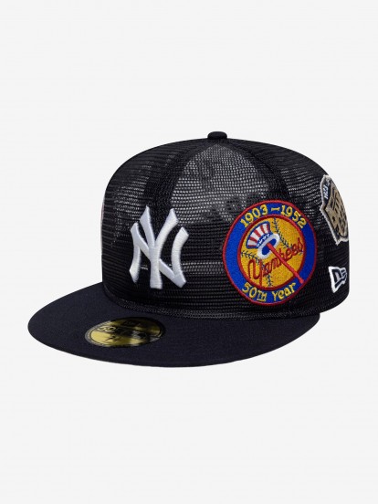 New Era New York Yankees AOP Mesh 59FIFTY Navy Blue Cap