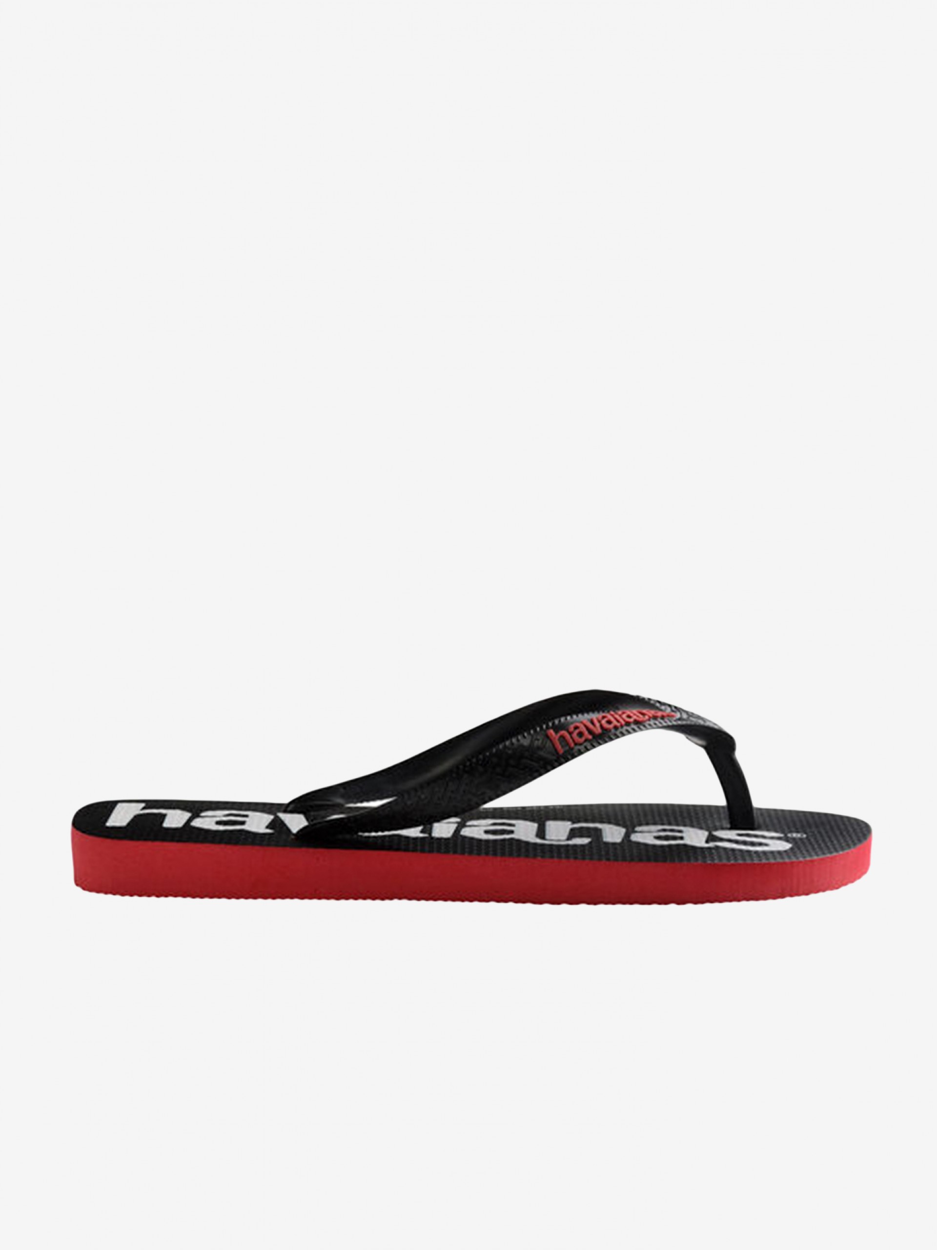 Chinelos Havaianas Top Logomania 2 Pretos e Vermelhos