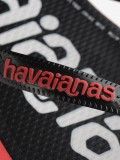 Chinelos Havaianas Top Logomania 2 Pretos e Vermelhos