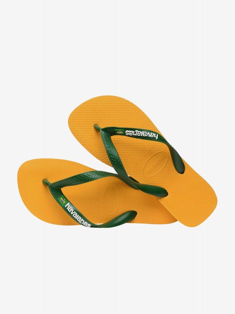 Chinelos Havaianas Brasil Logo Amarelos