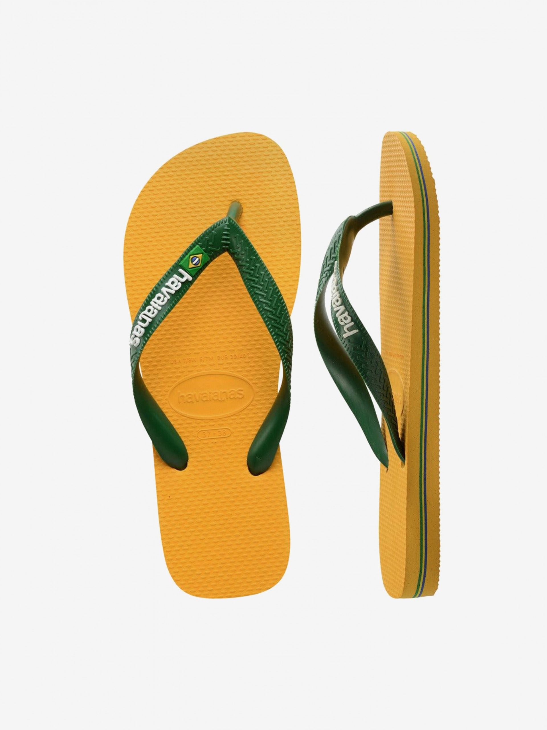 Chinelos Havaianas Brasil Logo Amarelos