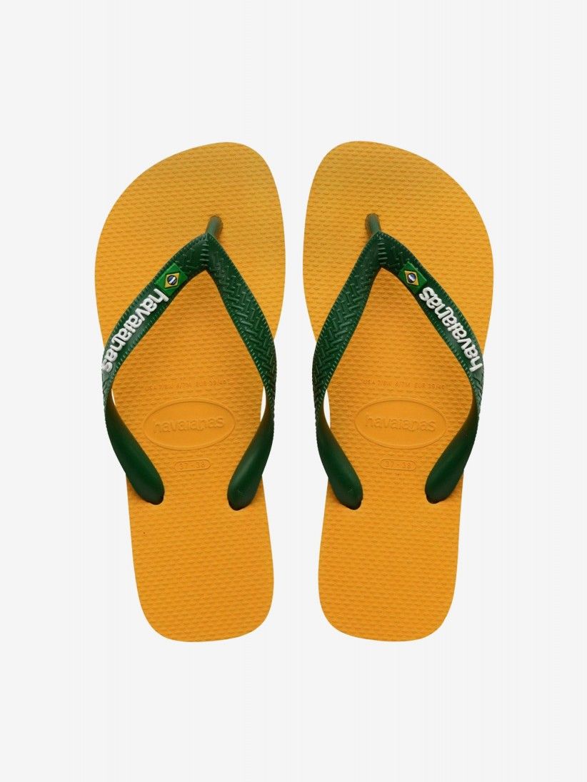Chinelos Havaianas Brasil Logo Amarelos