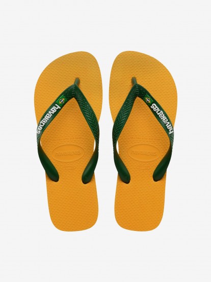 Chinelos Havaianas Brasil Logo Amarelos
