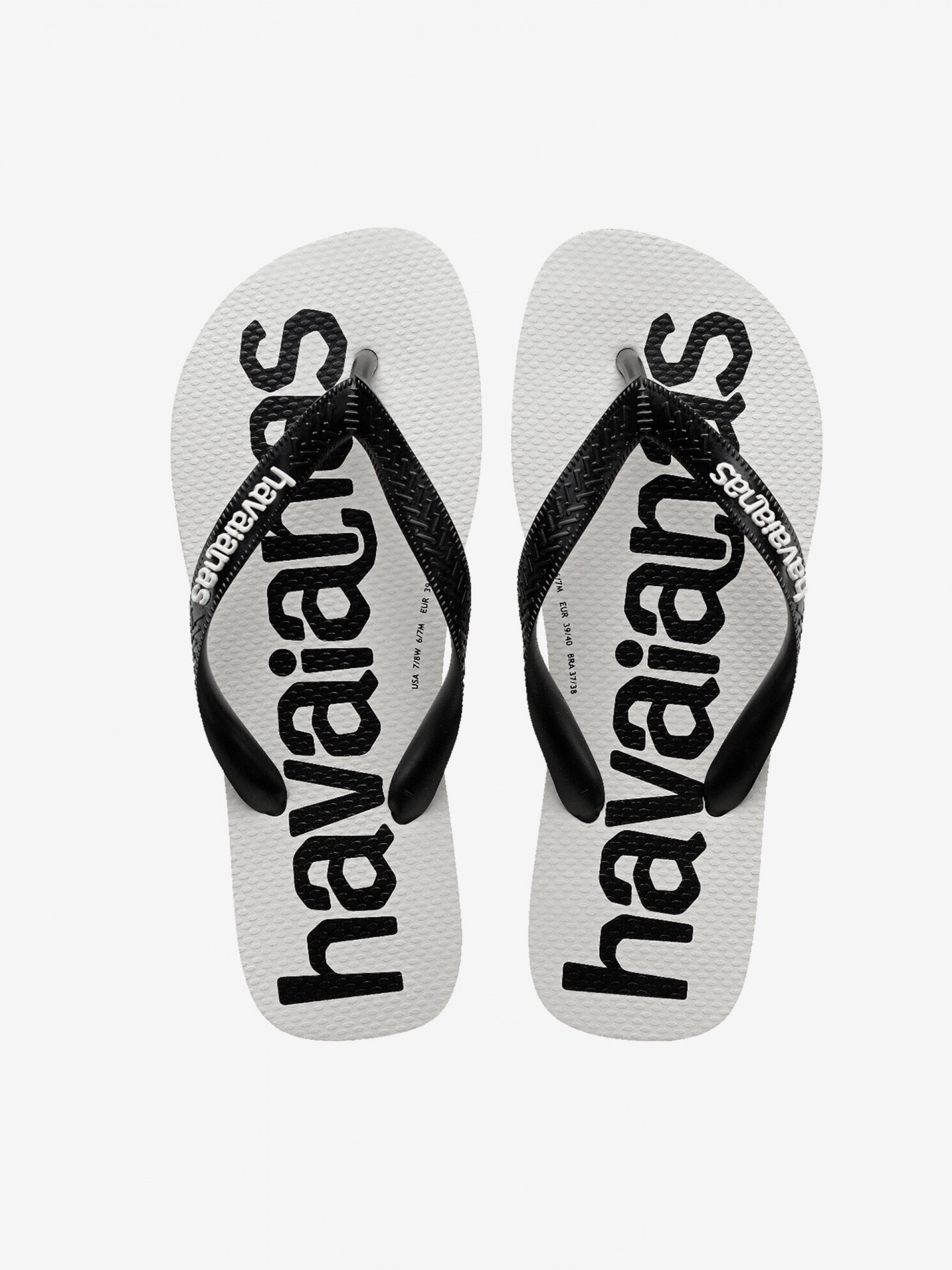 Chanclas Havaianas Top Logomania 2 Blancas y Negras