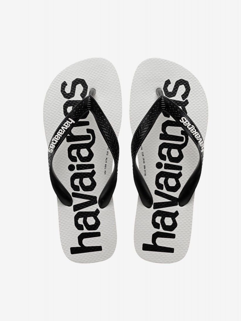Chinelos Havaianas Top Logomania 2 Brancos e Pretos