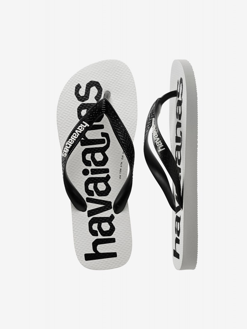 Chinelos Havaianas Top Logomania 2 Brancos e Pretos
