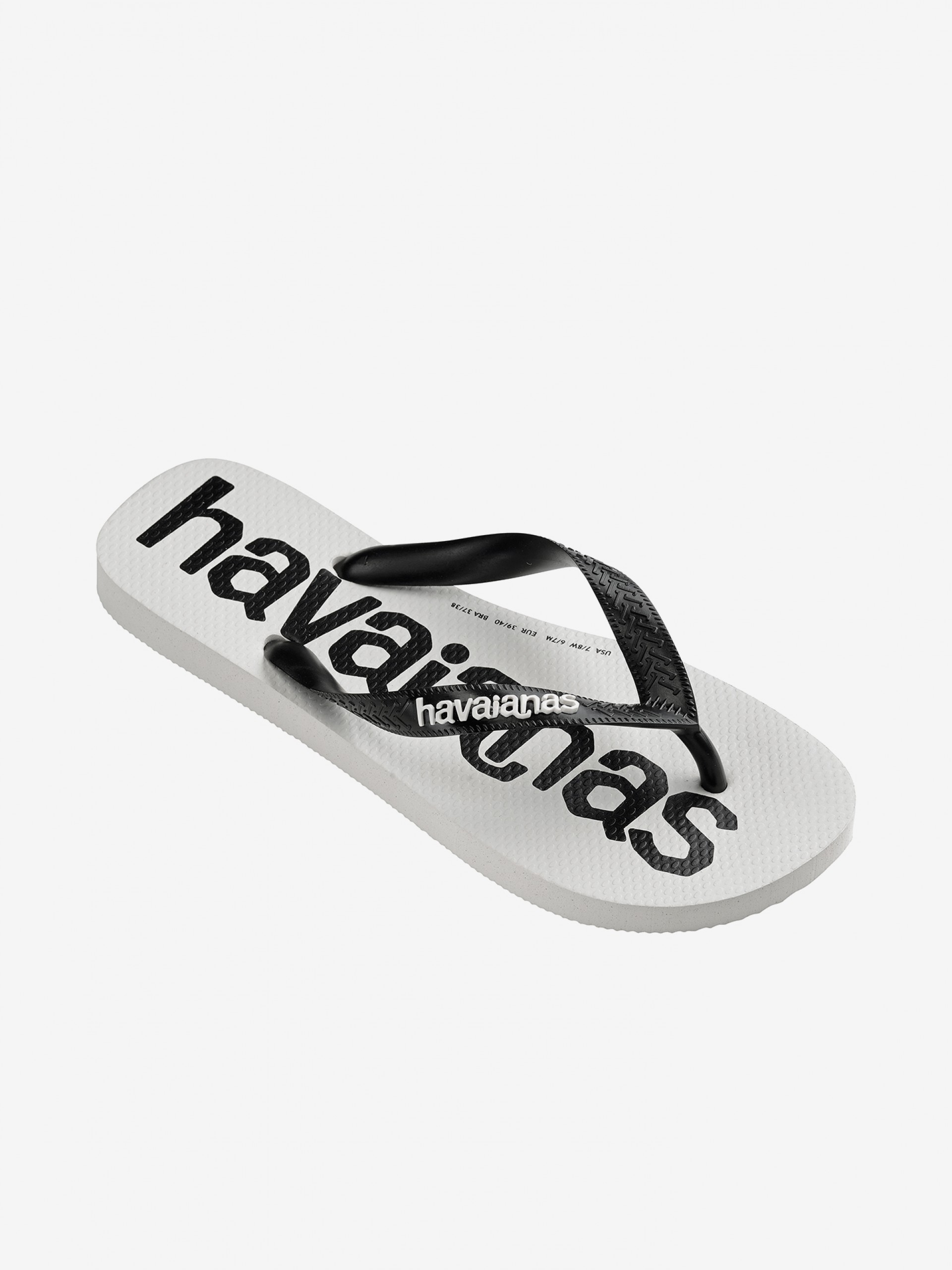 Chanclas Havaianas Top Logomania 2 Blancas y Negras