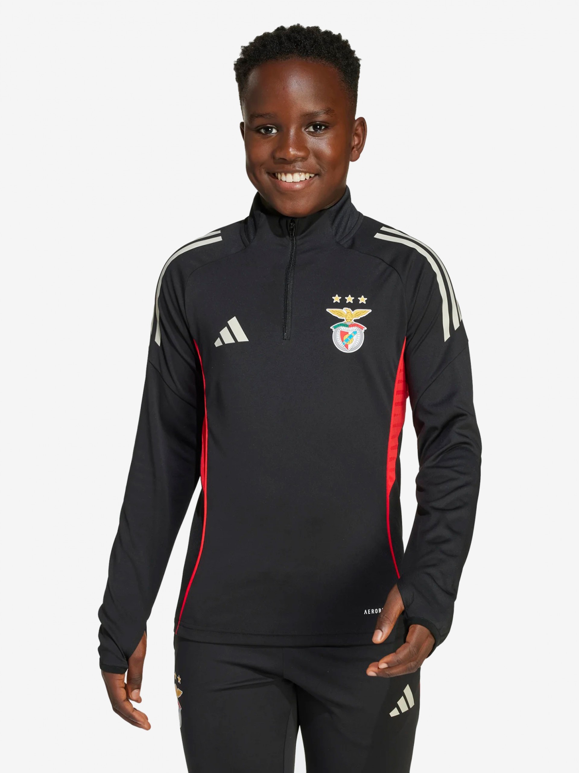 Camisola com Fecho de Treino Adidas S. L. Benfica Tiro 25 Competition Junior EP25/26