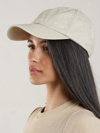 Pixis Stone Washed Beige Cap