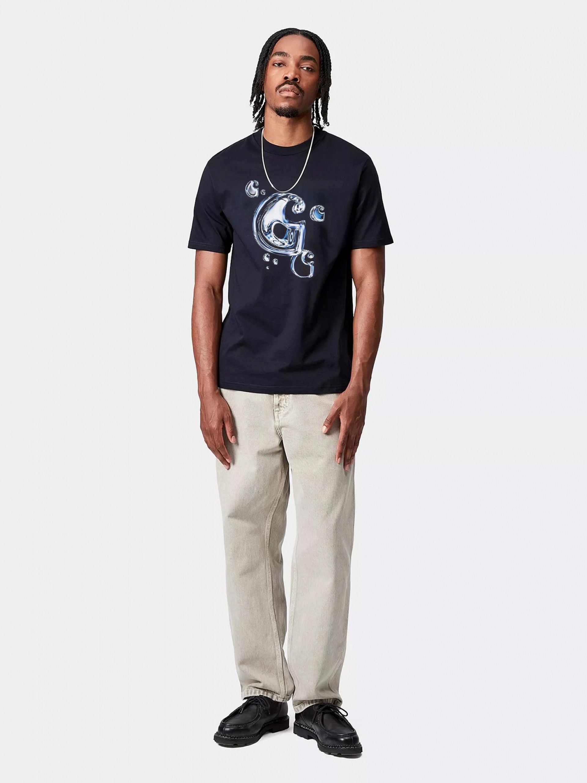 Carhartt WIP Solar Chrome C-Logo Blue T-shirt