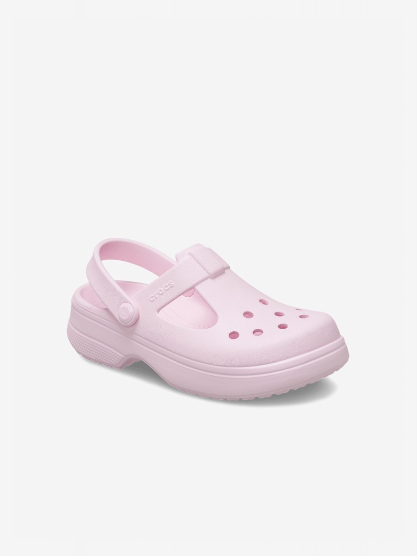 Sandlias Crocs Classic Mary Jane Toddler Rosa