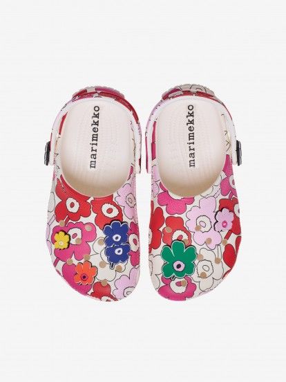 Crocs Classic Marimekko Kids White and Multicolour Sandals