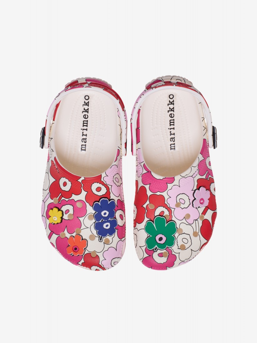 Sandlias Crocs Classic Marimekko Kids Brancas e Multicor