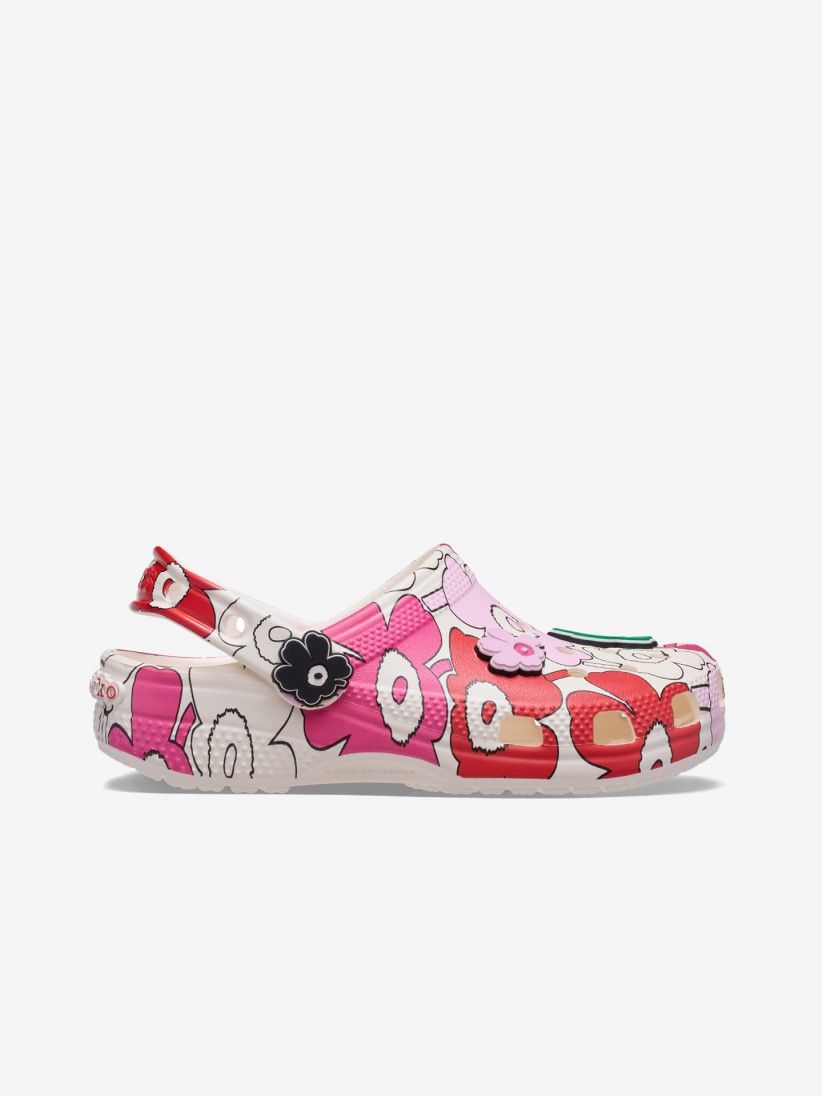Sandlias Crocs Classic Marimekko Kids Brancas e Multicor