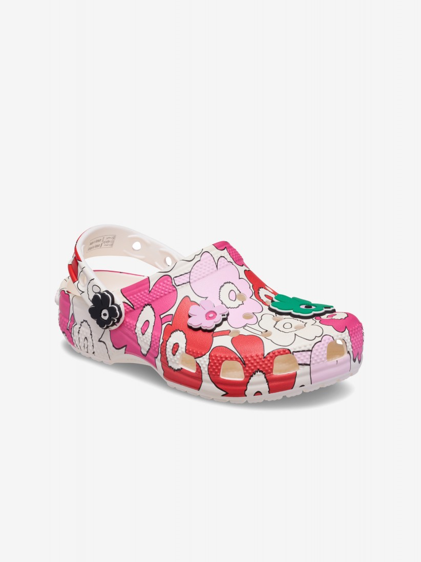 Sandlias Crocs Classic Marimekko Kids Brancas e Multicor
