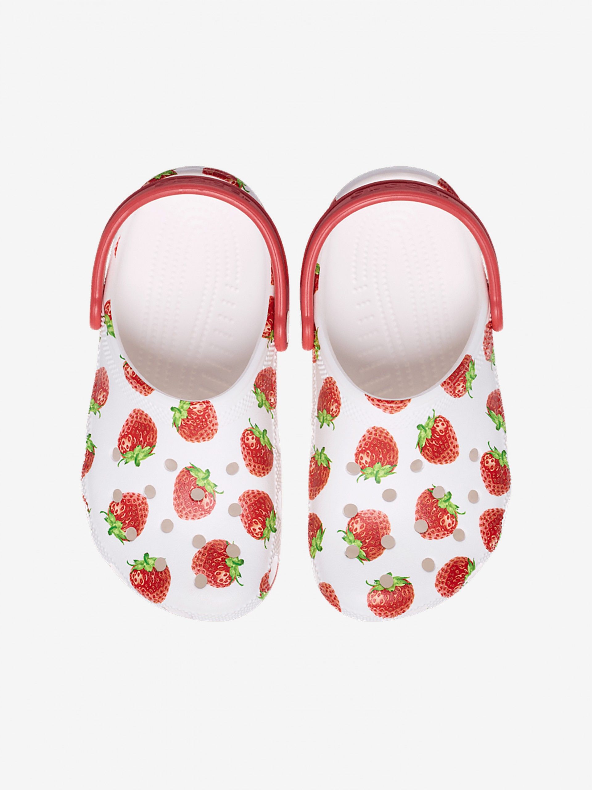 Sandalias Crocs Classic Fresh Fruits Kids Blancas y Rojas