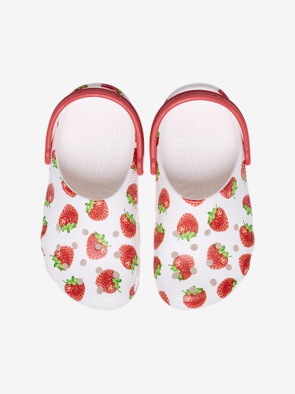 Crocs Classic Fresh Fruits Kids White and Red Sandals