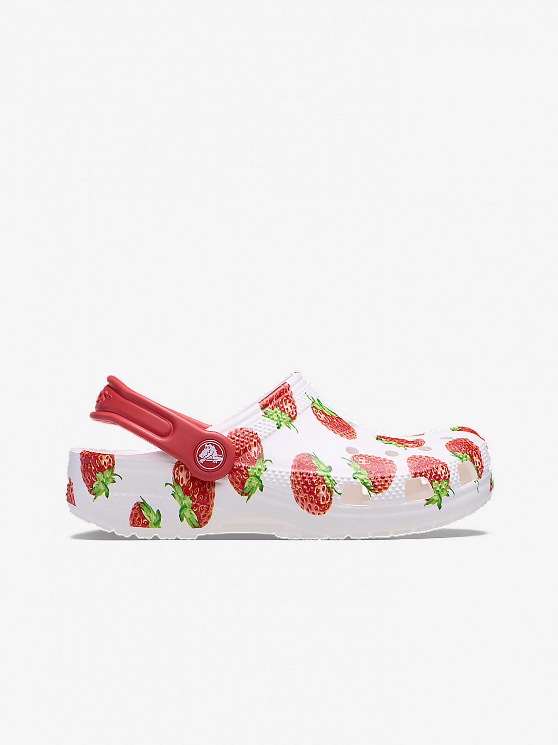 Sandalias Crocs Classic Fresh Fruits Kids Blancas y Rojas