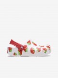 Sandlias Crocs Classic Fresh Fruits Kids Brancas e Vermelhas