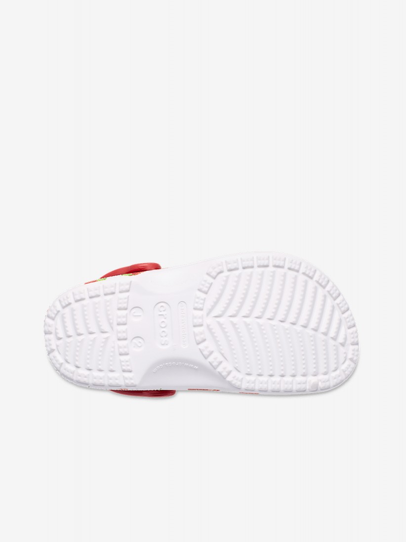 Sandlias Crocs Classic Fresh Fruits Kids Brancas e Vermelhas