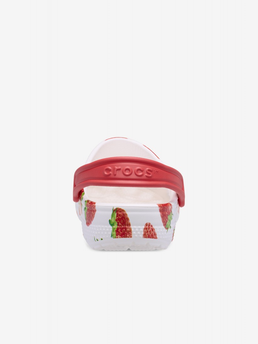 Sandlias Crocs Classic Fresh Fruits Toddler Brancas e Vermelhas
