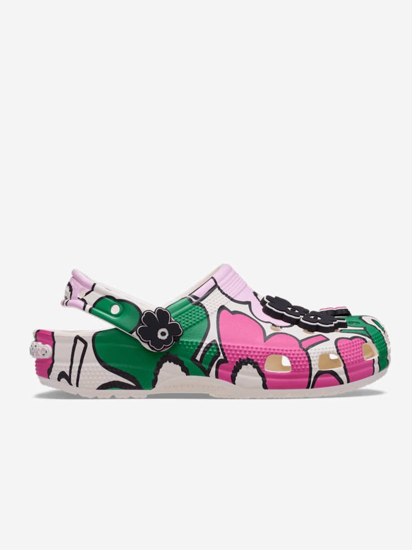 Sandlias Crocs Classic Marimekko Brancas e Multicor