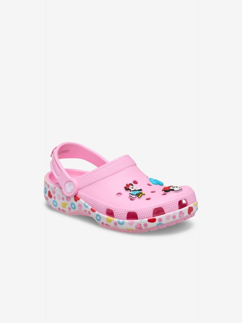 Sandlias Crocs Classic Minnie Disney Toddler Rosa