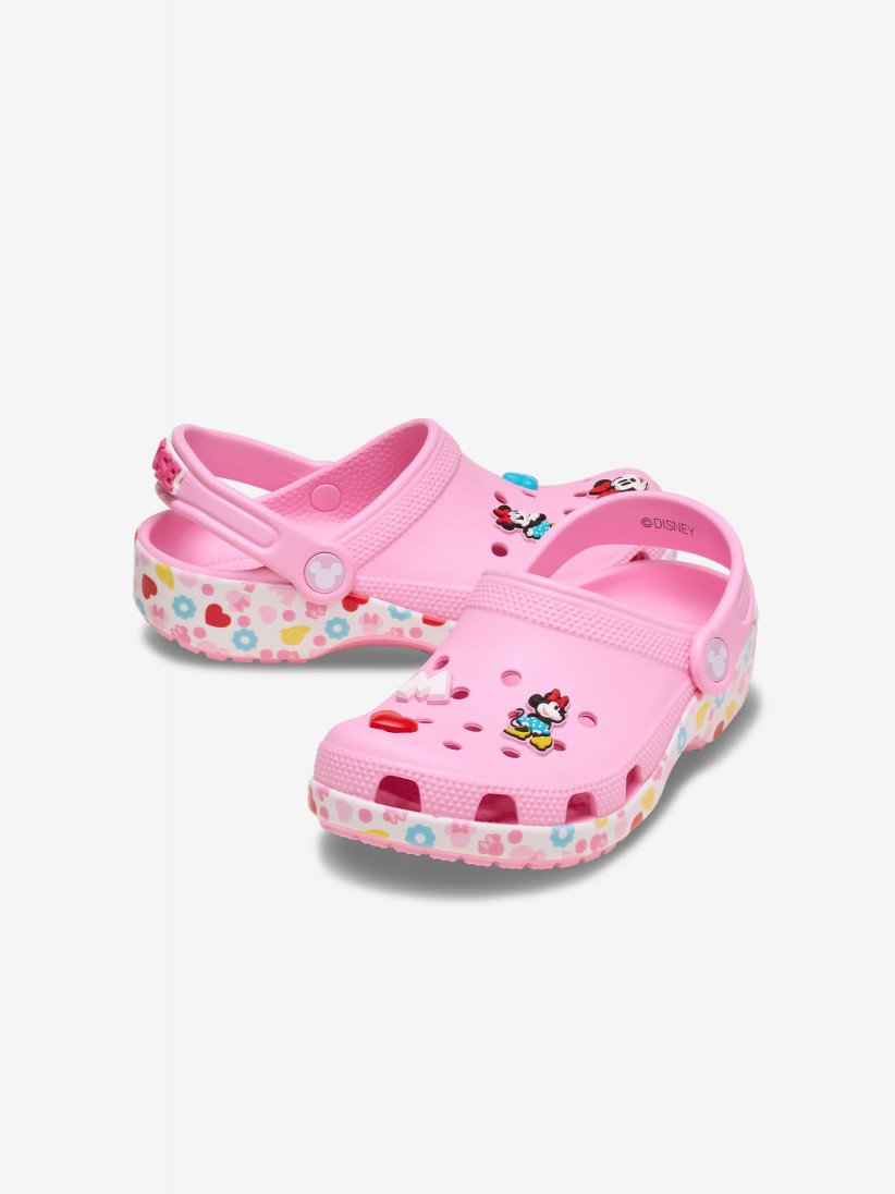 Sandlias Crocs Classic Minnie Disney Toddler Rosa