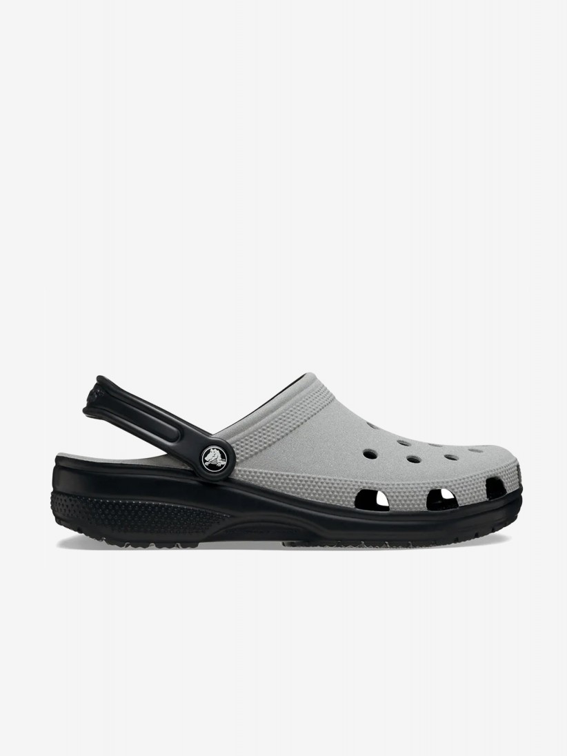 Sandlias Crocs Classic Reflective Pretas e Cinza