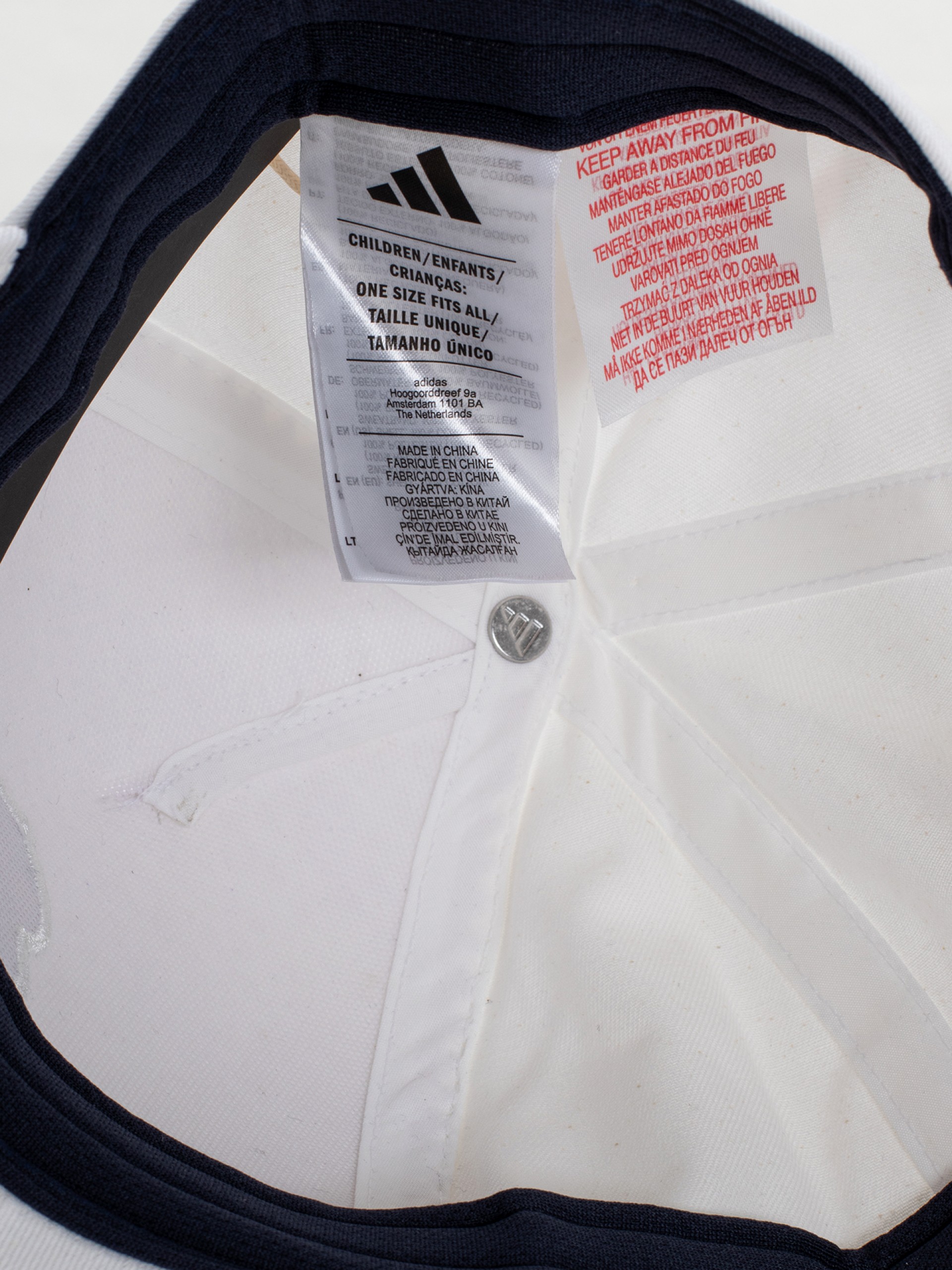 Gorra Adidas Real Madrid Blanco Para Niños 25/26