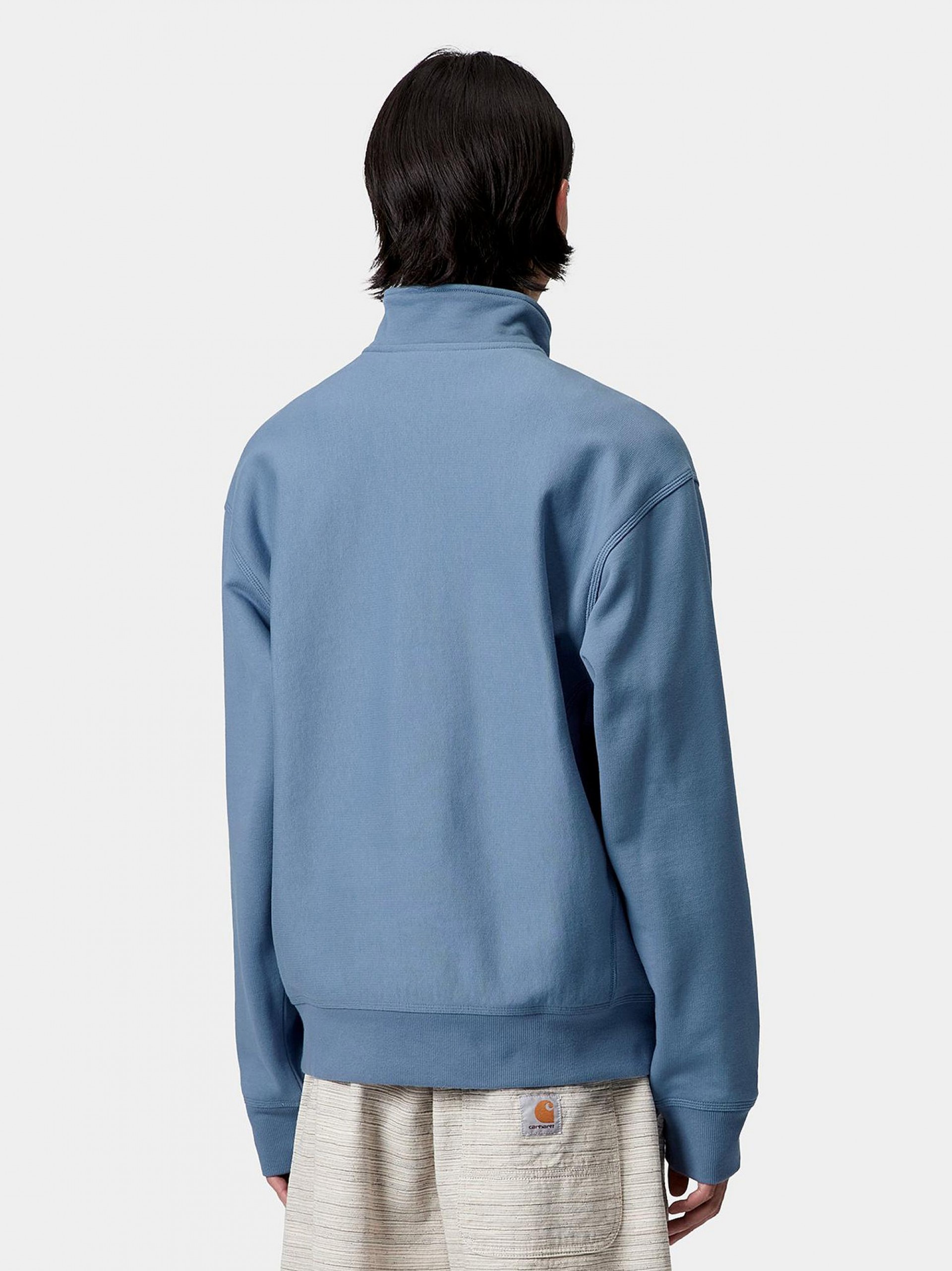 Carhartt WIP American Script Blue Zip Sweater