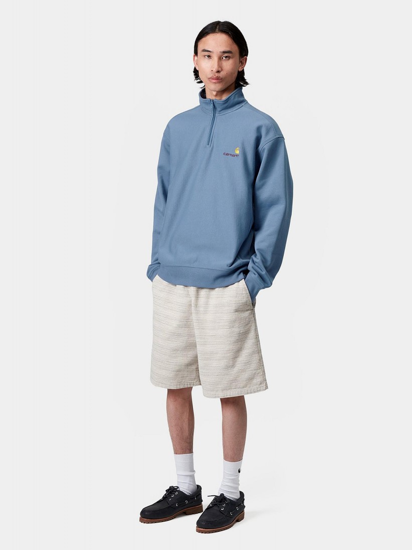 Sudadera con Cremallera Carhartt WIP American Script Azul