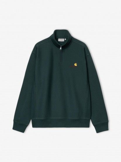 Carhartt WIP American Script Green Zip Sweater