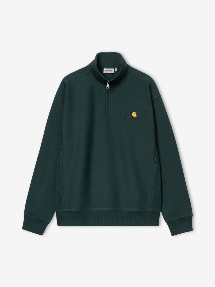 Sudadera con Cremallera Carhartt WIP American Script Verde